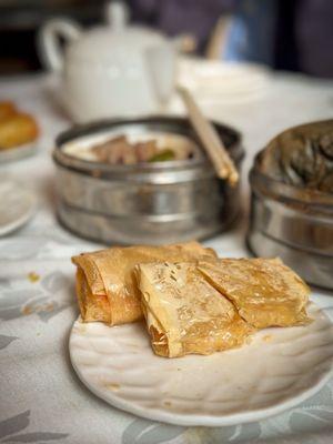 Tofu skin shrimp dim sum