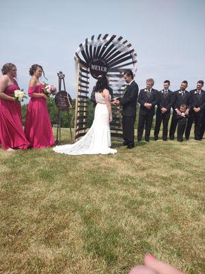 The weather was beautiful, despite a forecast of rain all day, so we easily move the ceremony outside to enjoy the breeze.