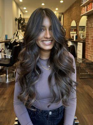 Brunette balayage