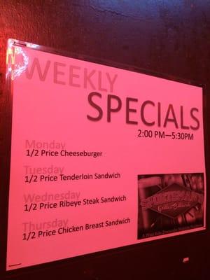 Weekly specials