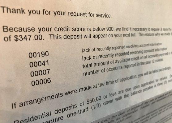 You have to have a credit score of 930 to avoid them stealing a security deposit from you.