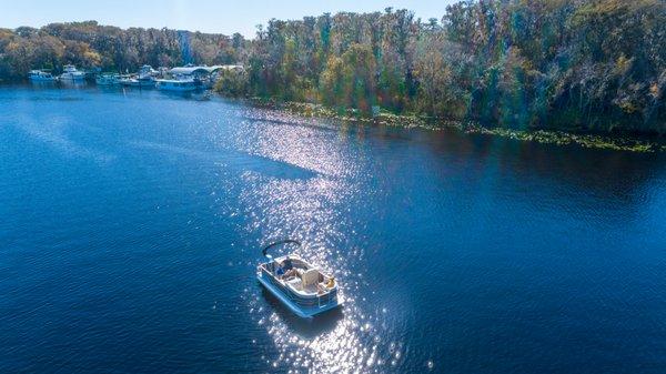 Our pontoon boat out on the St Johns River