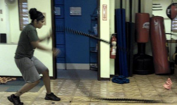 Battle ropes conditioning