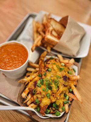 chili cheese fries & cup tomato soup