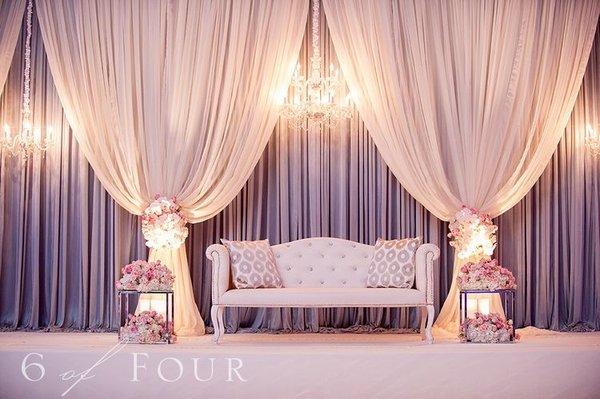 Backdrop Drapery With Chandelier