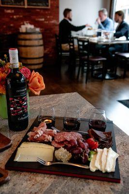 Enjoy charcuterie and wine at the Cork N Crust