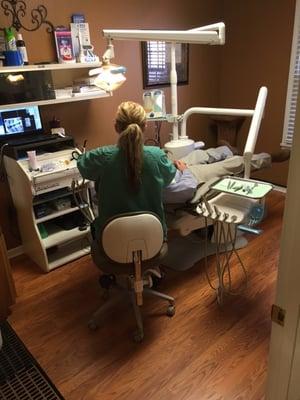 Dr. Mike McLeary's staff, doing what they do...providing excellent, professional dental care.