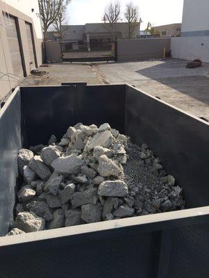 3.5 tons of cement hauled