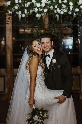 Happy bride and groom, just married!