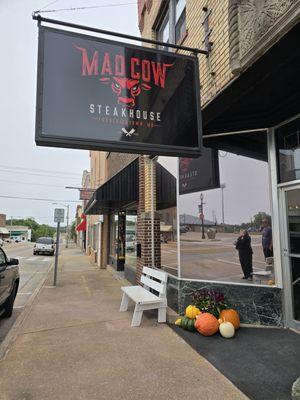 Mad Cow Steakhouse storefront.