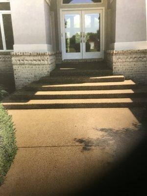 Aggregate Sidewalk and Steps Cleaned and Sealed