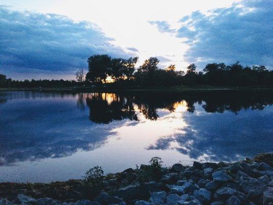 Beautiful sunsets over Darien Lake.