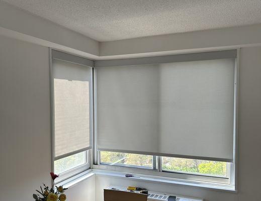 Light filtering Rollershades for privacy and sun protection