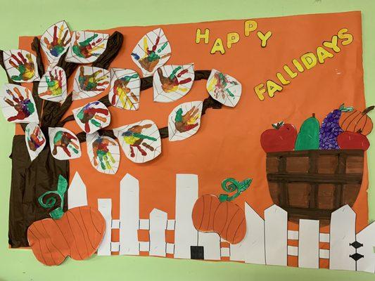 Fall theme bulletin board