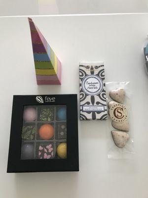 Some French truffles, White chocolates and others