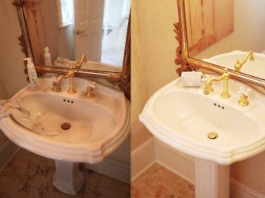 Look at the my sink before and after !