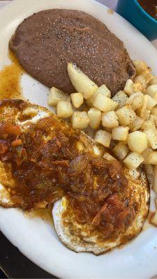 Huevos rancheros plate