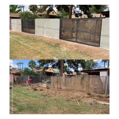 Block wall added stucco