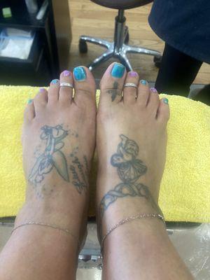 My gel pedicure. They do the best gel pedicure and manicure. They also are best at waxing and massage.