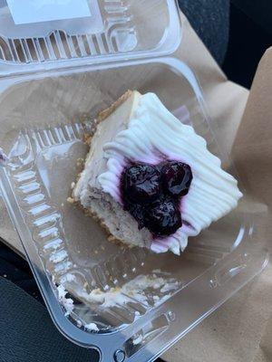 I believe this is the blue berry cheesecake. So amazing & delicious!