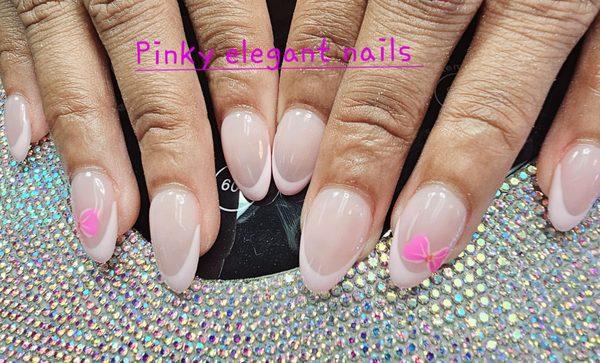 Acrylic nails design ideas with Pinky elegant nails