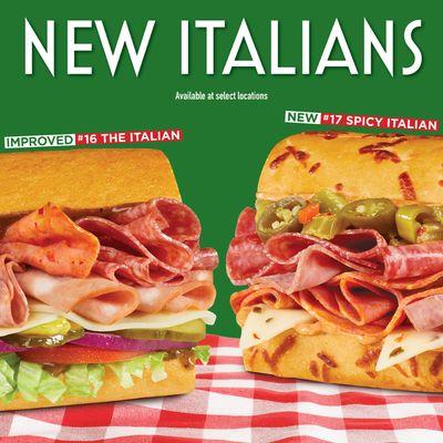 Try our improved #16 Italian & new #17 Spicy Italian sandwiches!