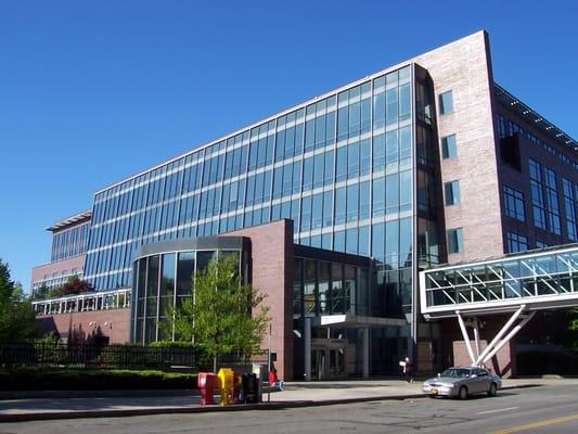 Excellus BlueCross BlueShield viewed from the east side of Court Street