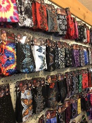 Huge selection of blingy hair bands.