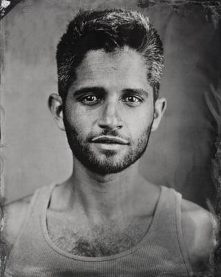 Tintype portrait by Kari Orvik Tintype Studio