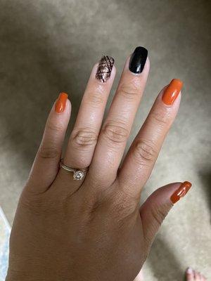 Fall gel nails by Yen