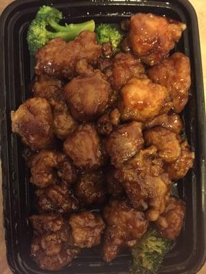 Soggy, squishy meat general tso