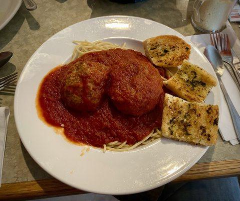 Spaghetti and meatballs at DiCristina's in Covington