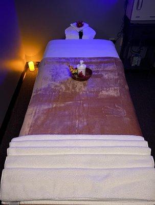 Clean massage room