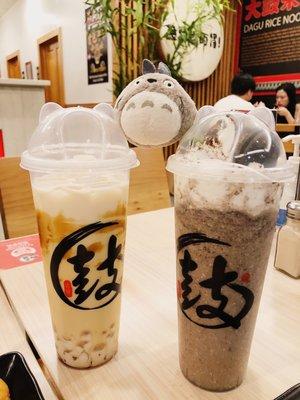 Brown Sugar Bubble milk tea and Oreo milk tea