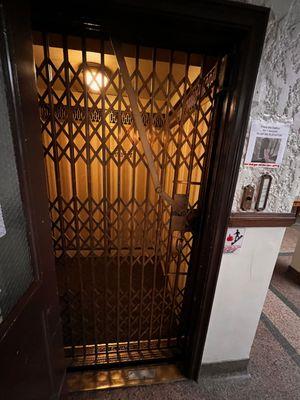 I love the old-fashioned elevator!