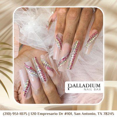 If you are a fan of nail art but still like to stay trendy and simple, try placing designs on your nails for a chic and minimalist look.