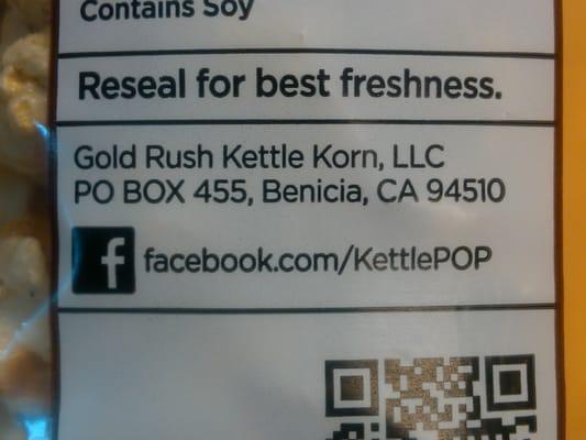 Looks to be a division of Gold Rush Kettle Korn