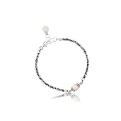 Our Bianca One Pearl Bracelet in Sterling Silver 925