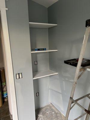 Cut and mounted shelves