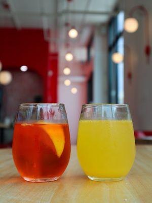 Aperol Spritz & Mimosa - $7 each @tiffhuangry