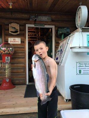 A big fish caught by an expert fisherman