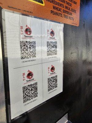 Menu QR Codes