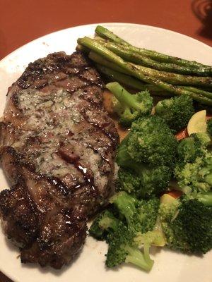 Ribeye and no carb sides