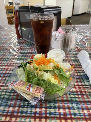 house salad with ranch