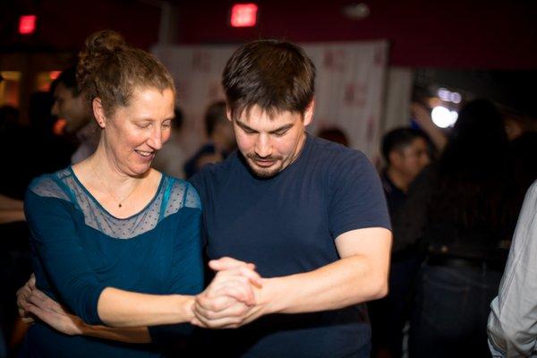 The Salsa With Silvia Ballroom located in the heart of Bethesda Row opened doors in February of 2020. That is a photo from our grand opening