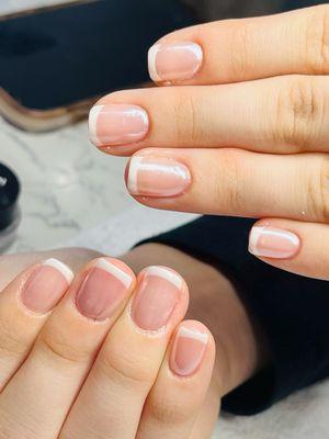 French tip with chrome