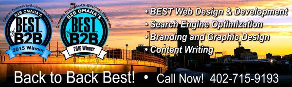 Thank you Omaha for voting us B2B Web Design Omaha!