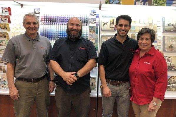 The Orlandini family has been in the hardware business for over 40 years, spanning three generations! Jim, Jimmy, Rob, and Paula Orlandini