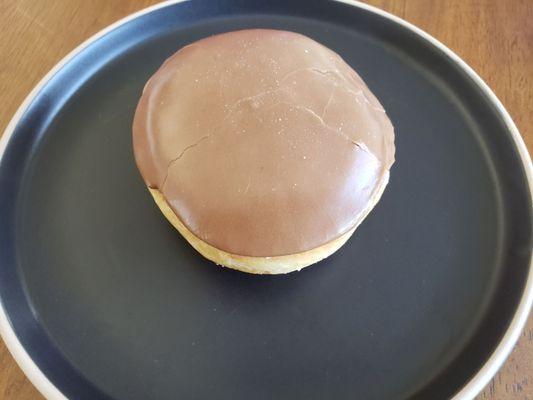 Boston Cream donut, filled with custard.