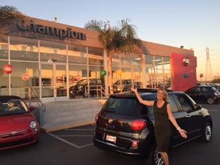 Can you say Champion Fiat? Glad I found a dress to match my new 500L